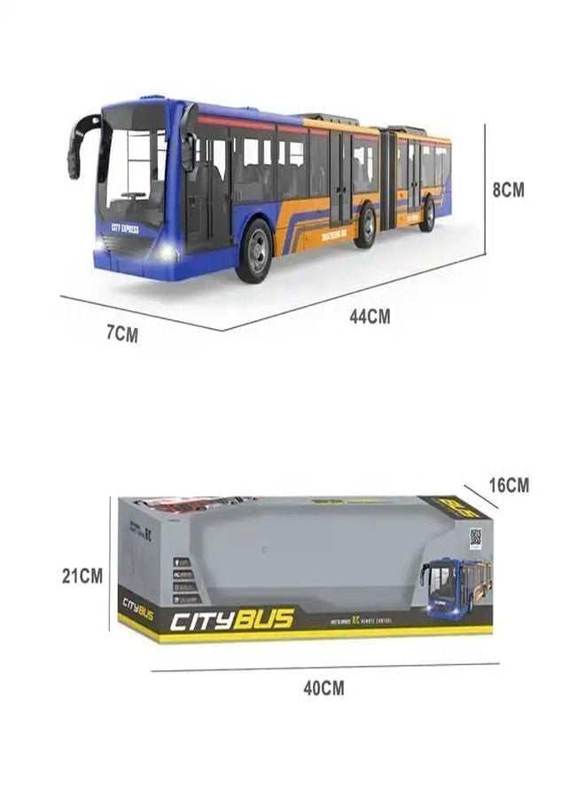 VIKINGS 2.4ghz 4 Channels Remote Control Bus Toy Full Function RC Bus Model Toy with Realistic Lights and Rubber Tire Bus Toy - Multicolor - Image 5